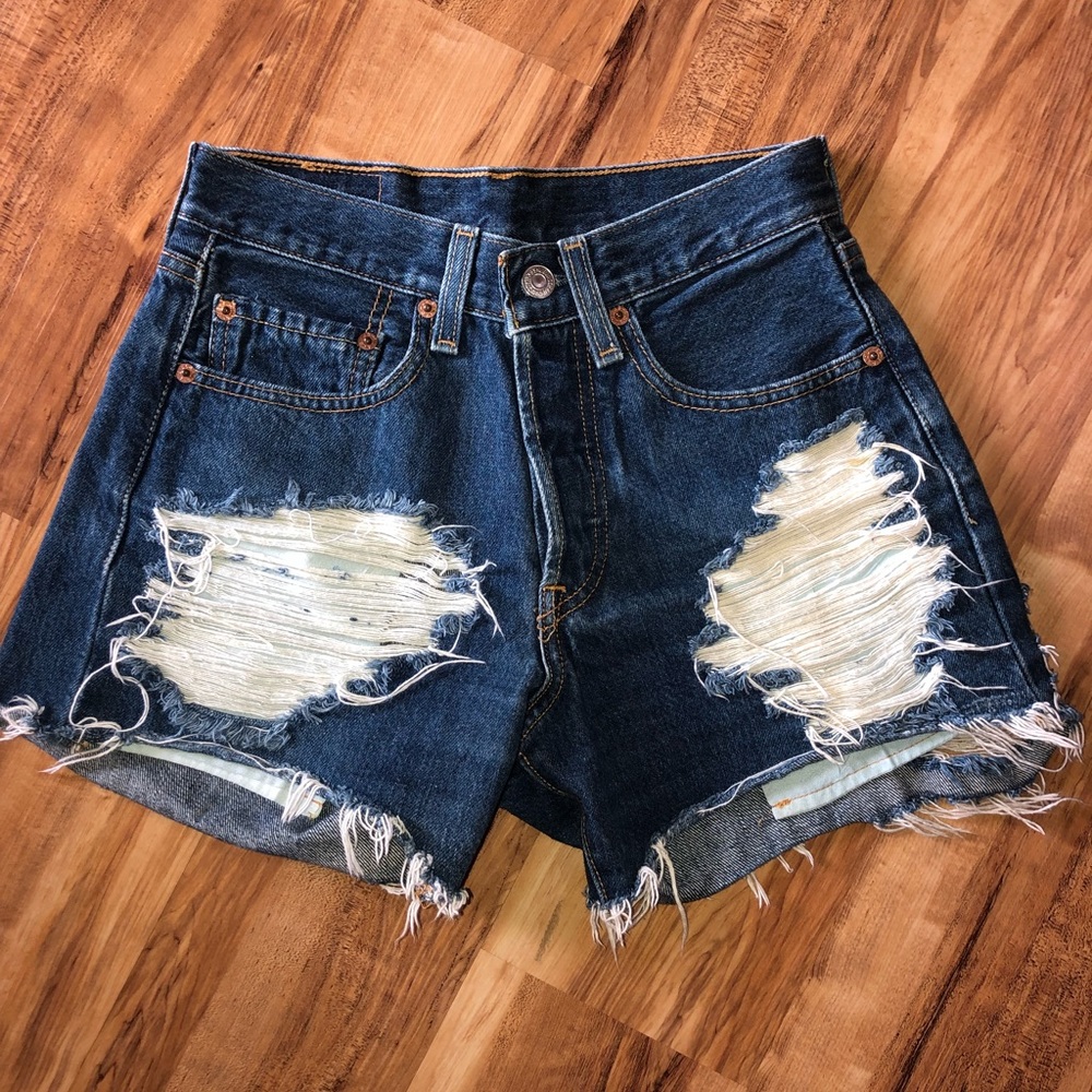 Denim Distressed Shorts